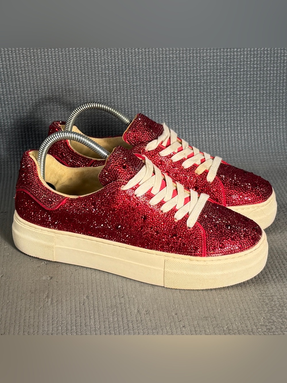 Betsey Johnson Sidny Rhinestone Embellished Family Platform Shoes Women’s Size 8 - Picture 2 of 9